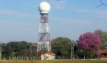 Radar meteorológico. Foto de Dirección de Meterología e Idrología de Paraguay.