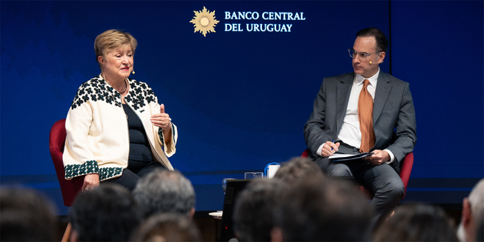 Kristalina Georgieva y Guillermo Tolosa