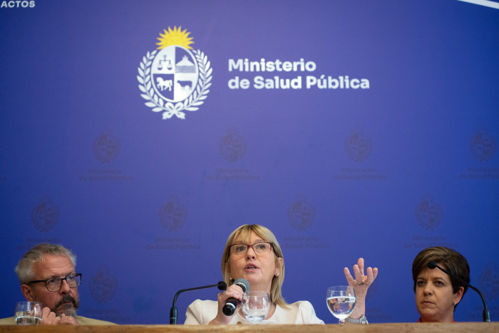 Cristina Lustemberg durante la Acción País por la salud mental