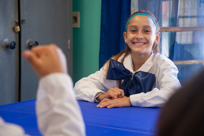 Escolar en inicio de cursos 2026. Archivo.