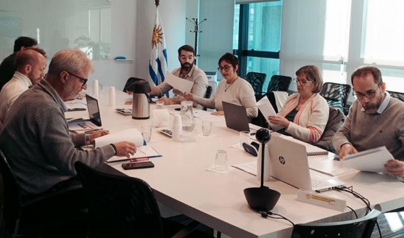 Integrantes de la Comisión reunidos trabajando 