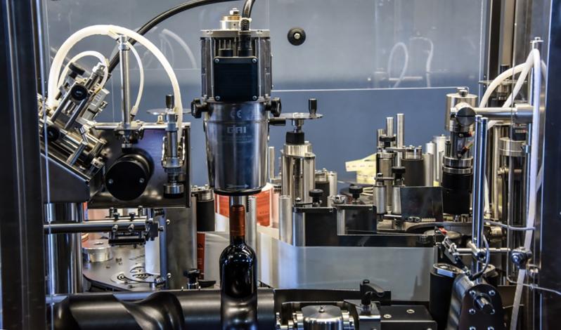 Máquina industrial embotelladora