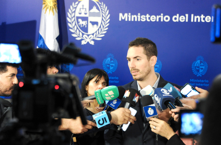 Rueda de prensa del gerente de la AECA, Diego Sanjurjo, en el Ministerio del Interior.