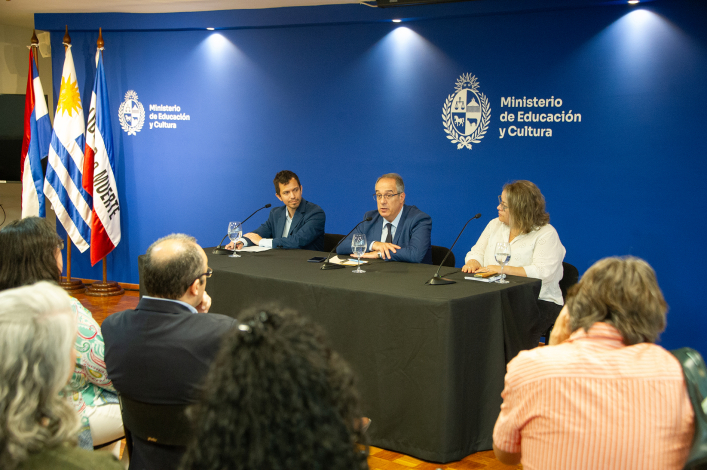 Álvaro Brunini, José Carlos Mahía y Silvia Olivera