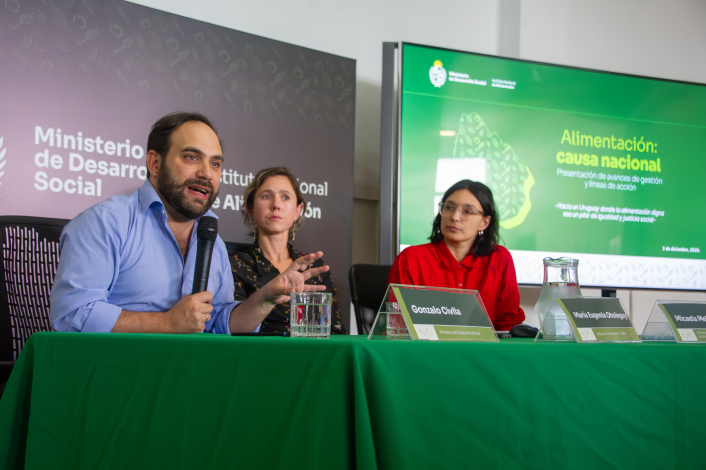 Gonzalo Civila, María Eugenia Oholeguy y Micaela Melgar