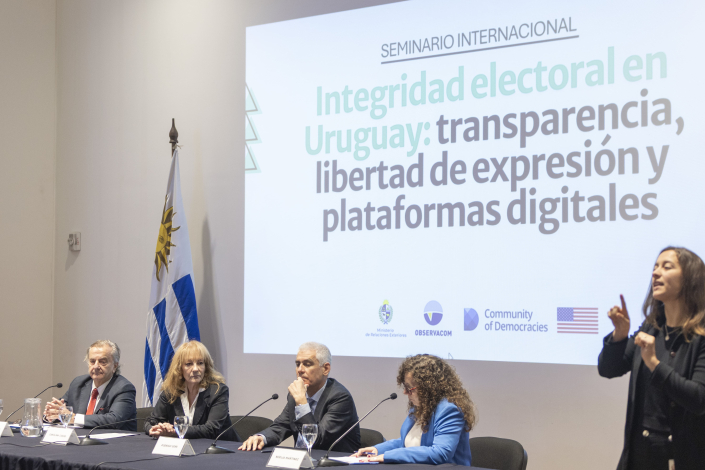 Seminario internacional “Integridad electoral en Uruguay: transparencia, libertad de expresión y plataformas digitales”,