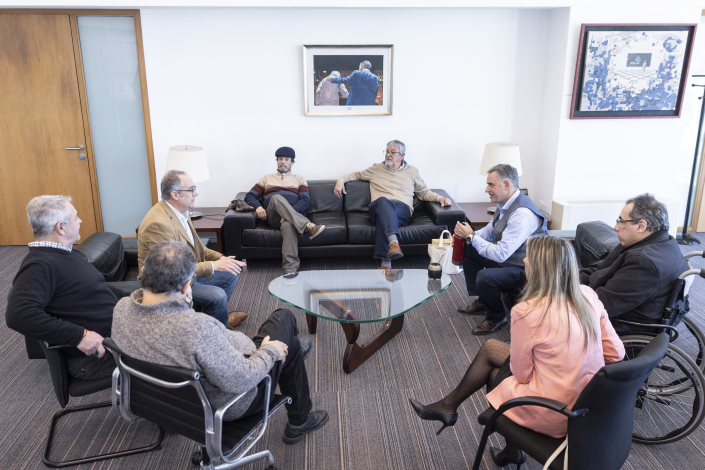 Reunión del presidente Yamandú Orsi con integrantes del dúo Solipalma