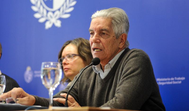 Inspector Nacional del Trabajo y de la Seguridad Social, Luis Puig, durante su oratoria