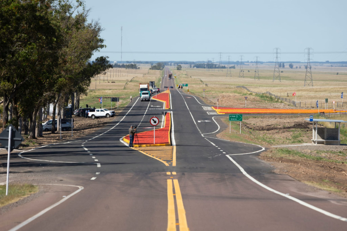 Empalme de la ruta 20 con la ruta 5, en el departamento de Tacuarembó