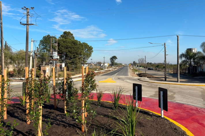 Obras en avenida Apolón de Mirbeck, Salto