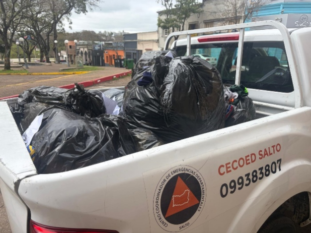 Parte del material entregado por Aduanas al Cecoed de Salto