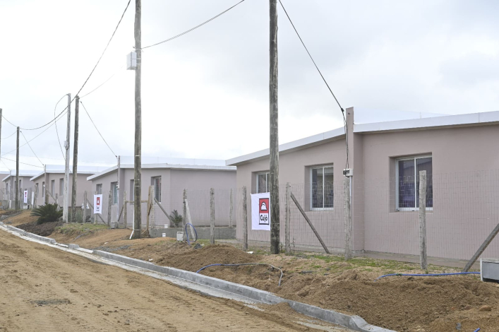 Casas donde serán realojadas las familias del asentamiento Los Eucaliptus