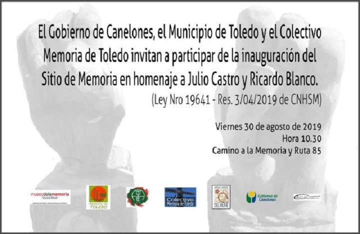 Invitación inauguración de Sitio de Memoria Invitación inauguración de Sitio de Memoria