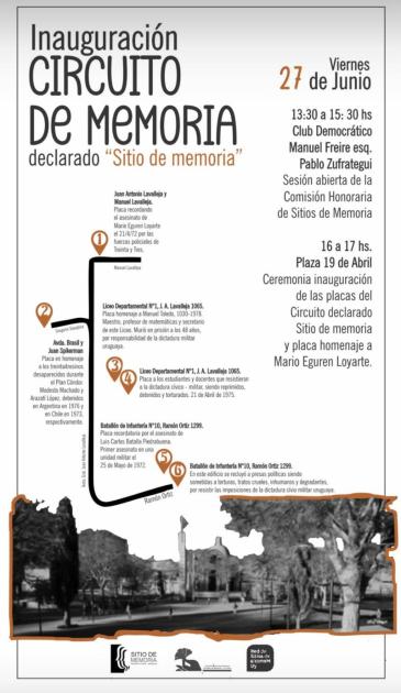 Treinta y Tres inaugura Circuito de Memoria declarado Sitio de Memoria