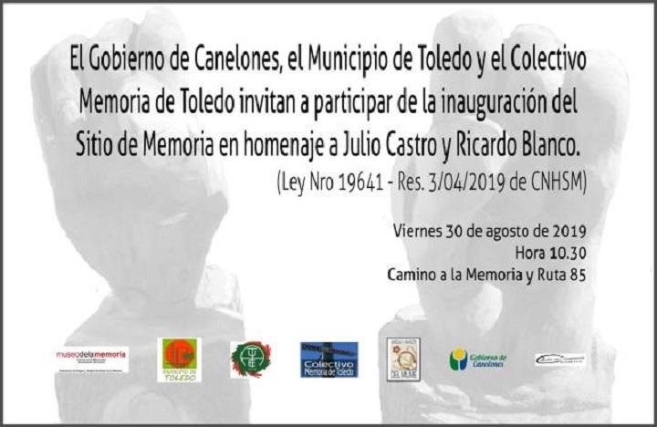 Invitación inauguración de Sitio de Memoria Invitación inauguración de Sitio de Memoria