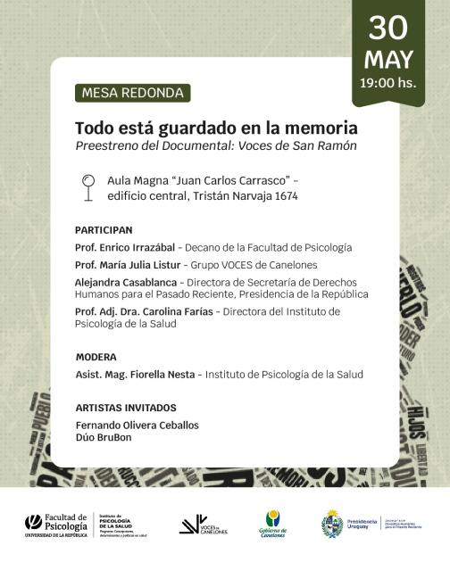 Mesa Redonda todo esta guardado en la memoria Mesa Redonda todo esta guardado en la memoria