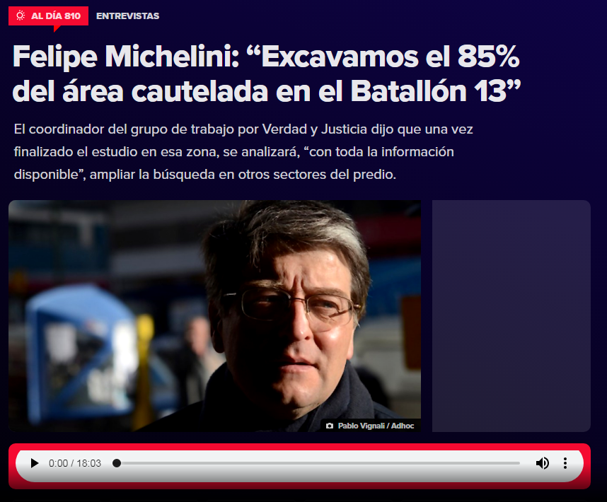 Imagen entrevista a Felipe Michelini en radio El Espectador
