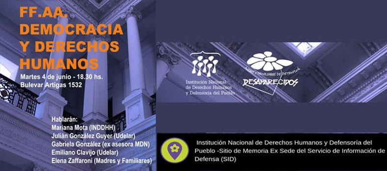 Invitación mesa de reflexión: "Fuerzas Armadas, Democracia y Derechos Humanos"