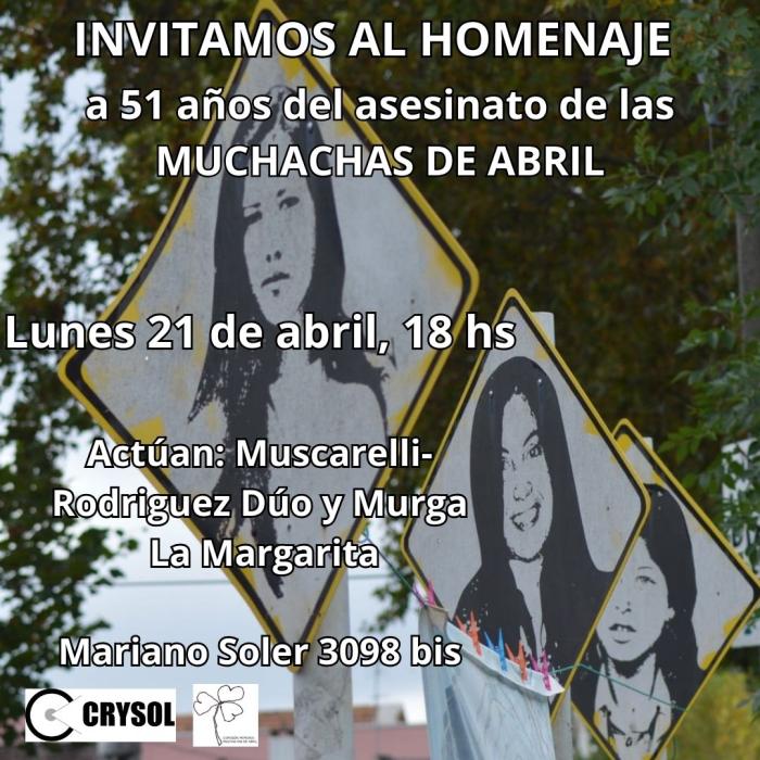 Imagen de invitación al homenaje de las Muchachas de abril Imagen de invitación al homenaje de las Muchachas de abril