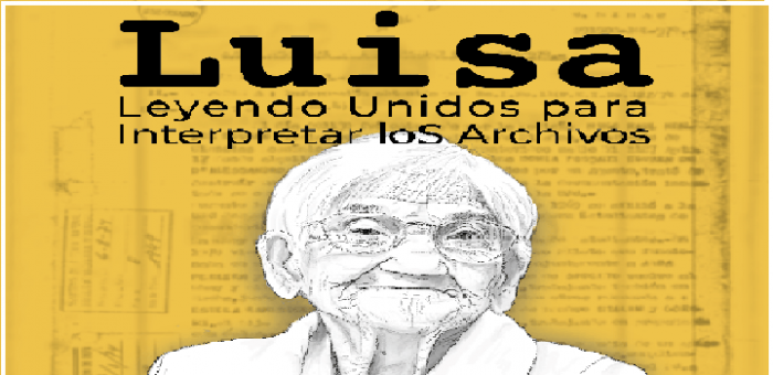 Imagen de invitación a la presentación del programa informático llamado Luisa, referido a los archivos sobre el pasado reciente.
