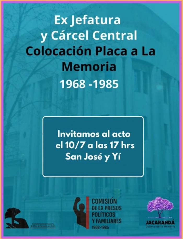  Colocación de placa ex Jefatura y Cárcel Central