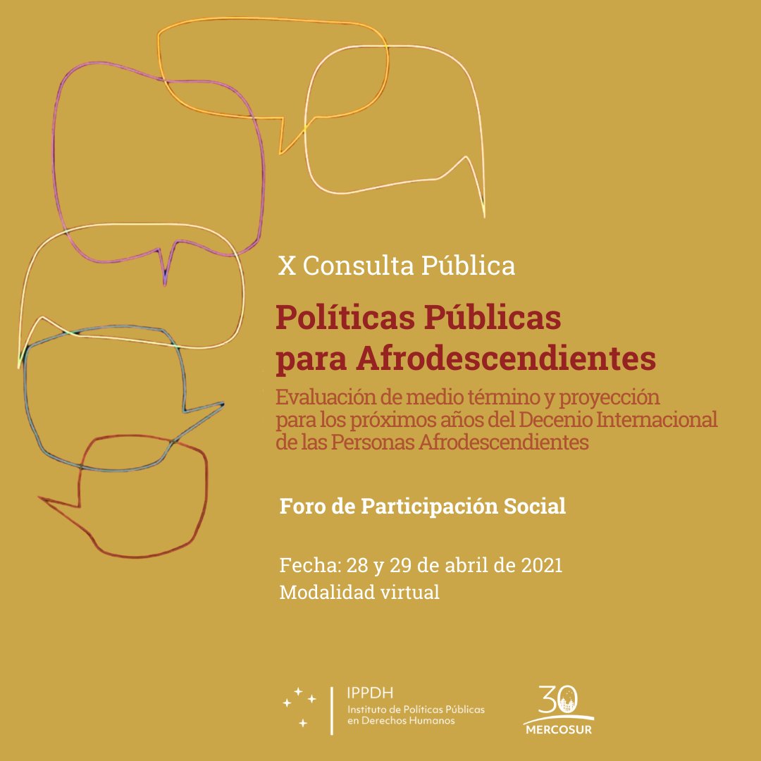 Convocatoria para Consulta Pública sobre Políticas Públicas para Afrodescendientes