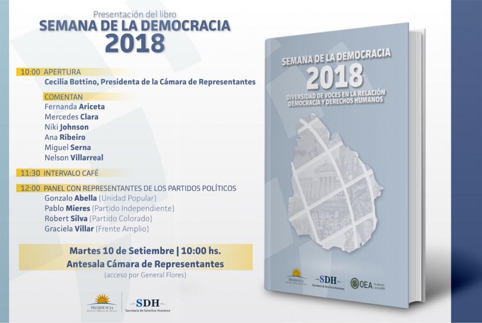 Invitación presentación del libro Semana de la Democracia