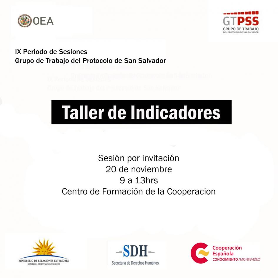Invitación taller de indicadores Invitación taller de indicadores