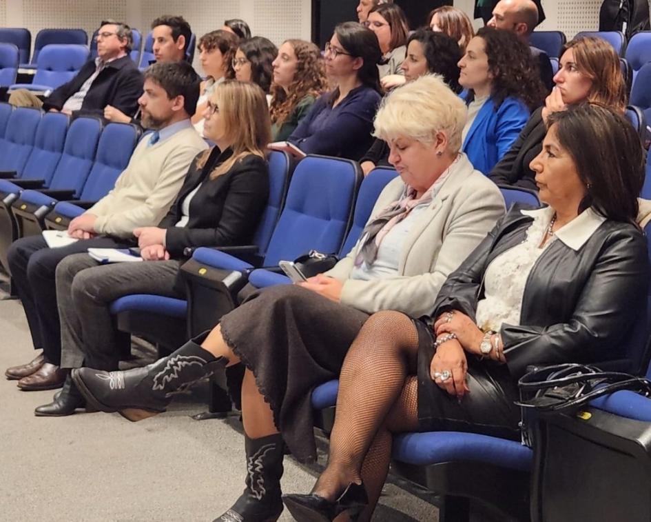 Secretaria de Derechos Humanos Sandra Etcheverry durante la presentación Secretaria de Derechos Humanos Sandra Etcheverry durante la presentación