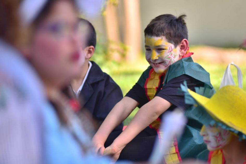 Los niños también participaron de la celebración