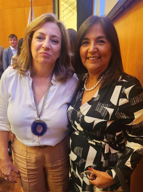 Directora INMujeres Mónica Bottero, Secretaria de Derechos Humanos Sandra Etcheverry