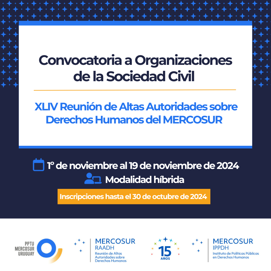 Convocatoria a las organizaciones de la Sociedad Civil Convocatoria a las organizaciones de la Sociedad Civil