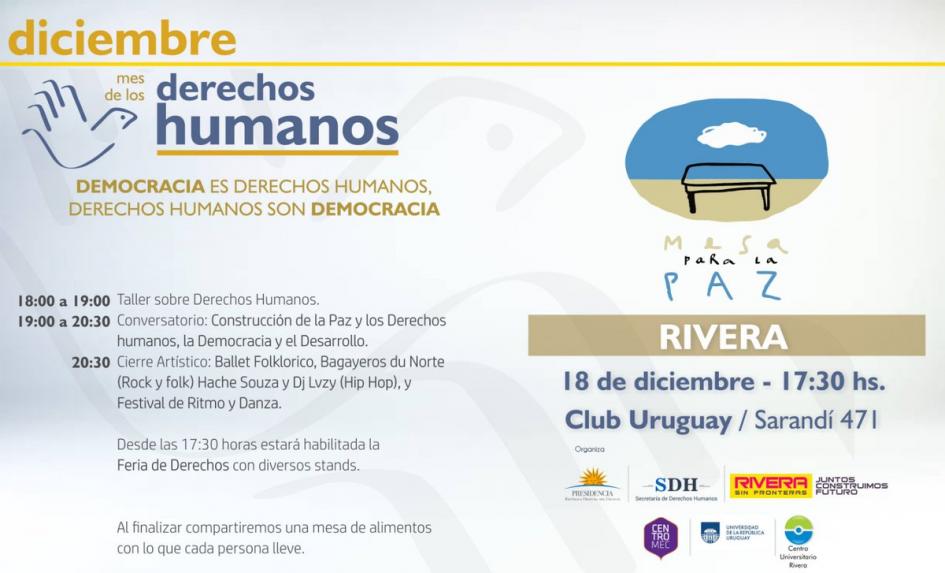 Afiche Mesa para la Paz Rivera Afiche Mesa para la Paz Rivera