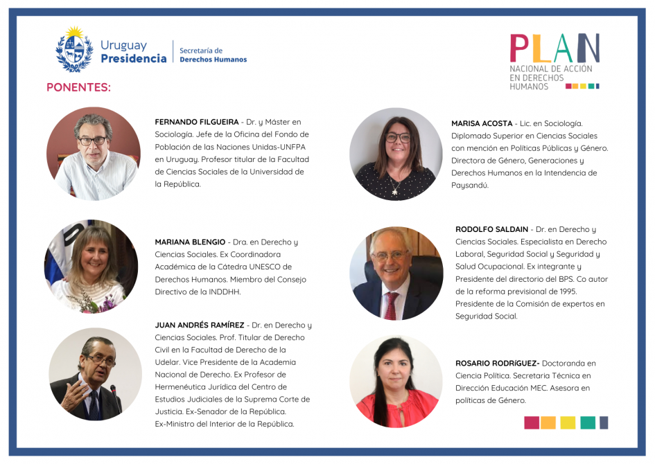Expositores del seminario “Aportes para un Plan Nacional de Acción en Derechos Humanos en Uruguay”. Expositores del seminario “Aportes para un Plan Nacional de Acción en Derechos Humanos en Uruguay”.
