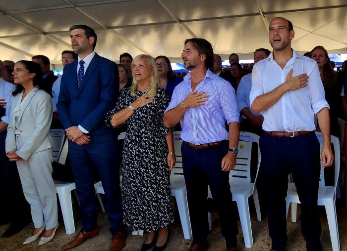 Azucena Arbeleche, Nicolás Martinelli, Beatriz Argimón, Luis Lacalle Pou, Martín Lema