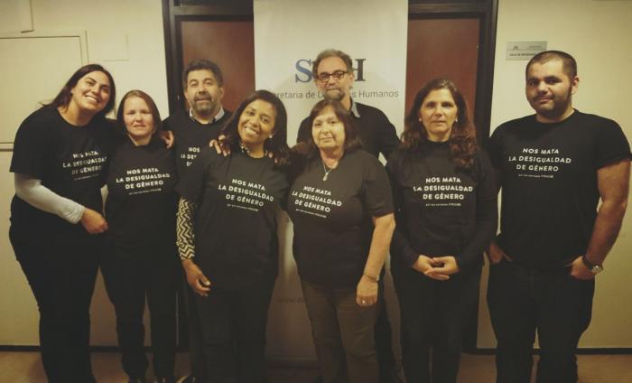 Equipo SDH con remeras de la campaña Equipo SDH con remeras de la campaña