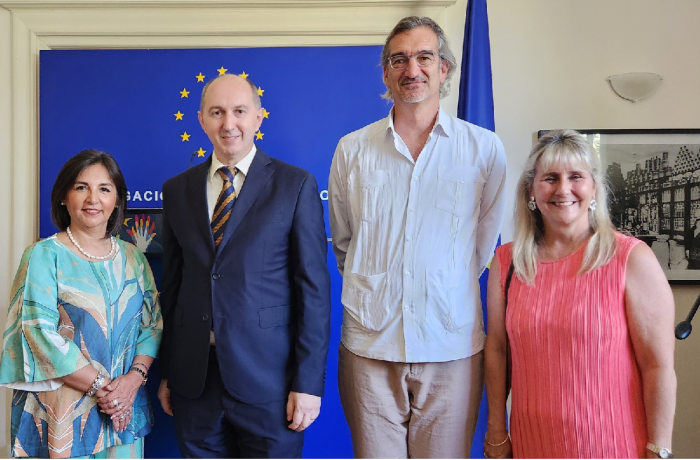 Sandra Etcheverry, Paolo Berizzi, Pablo Ruiz Hiebra y Mariana Blengio