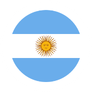 Icono redondo de bandera Argentina