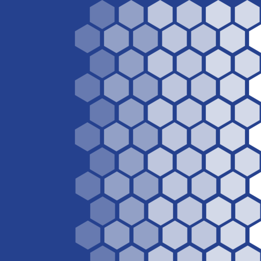 Diseño de Hexágonos blancos en degrade desde lado izquierdo