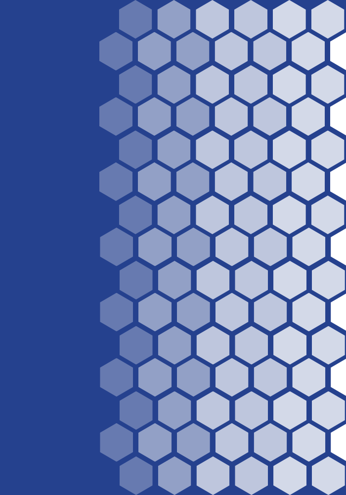 Diseño de Hexágonos blancos en degrade desde lado izquierdo