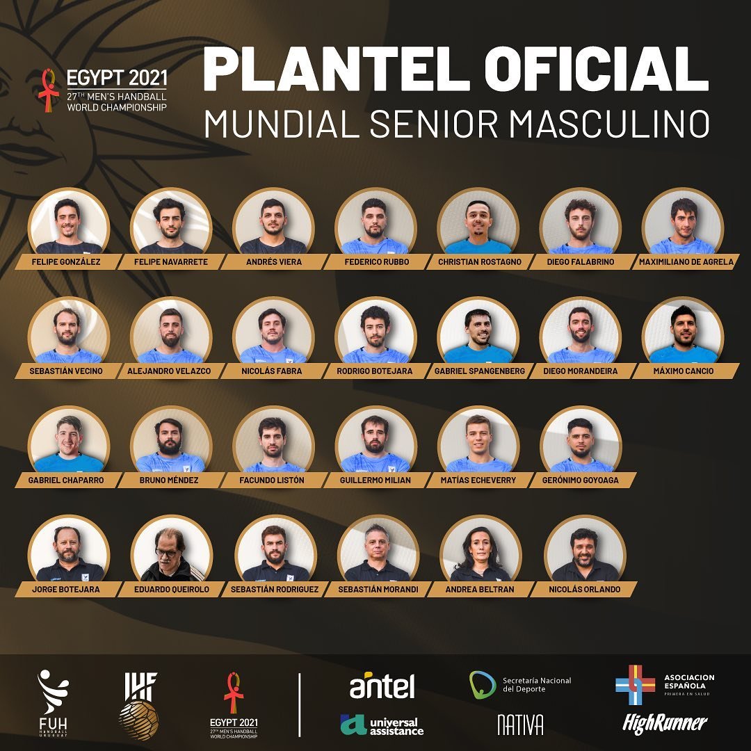 Plantel Uruguayo Mundial Senior de Handball Masculino Plantel Uruguayo Mundial Senior de Handball Masculino