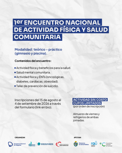 Banner Encuentro Nacional de Actividad Física y Salud Comunitaria