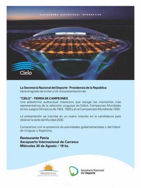 Invitación a la presentación del Museo Virtual "Cielo, Tierra de Campeones" Invitación a la presentación del Museo Virtual "Cielo, Tierra de Campeones"
