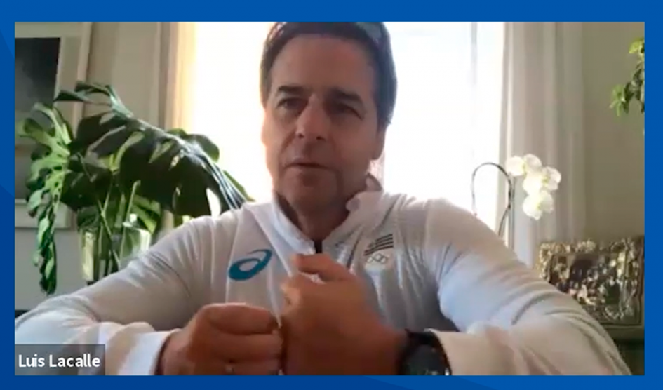 Saludo de Lacalle Pou a los atletas uruguayos Saludo de Lacalle Pou a los atletas uruguayos