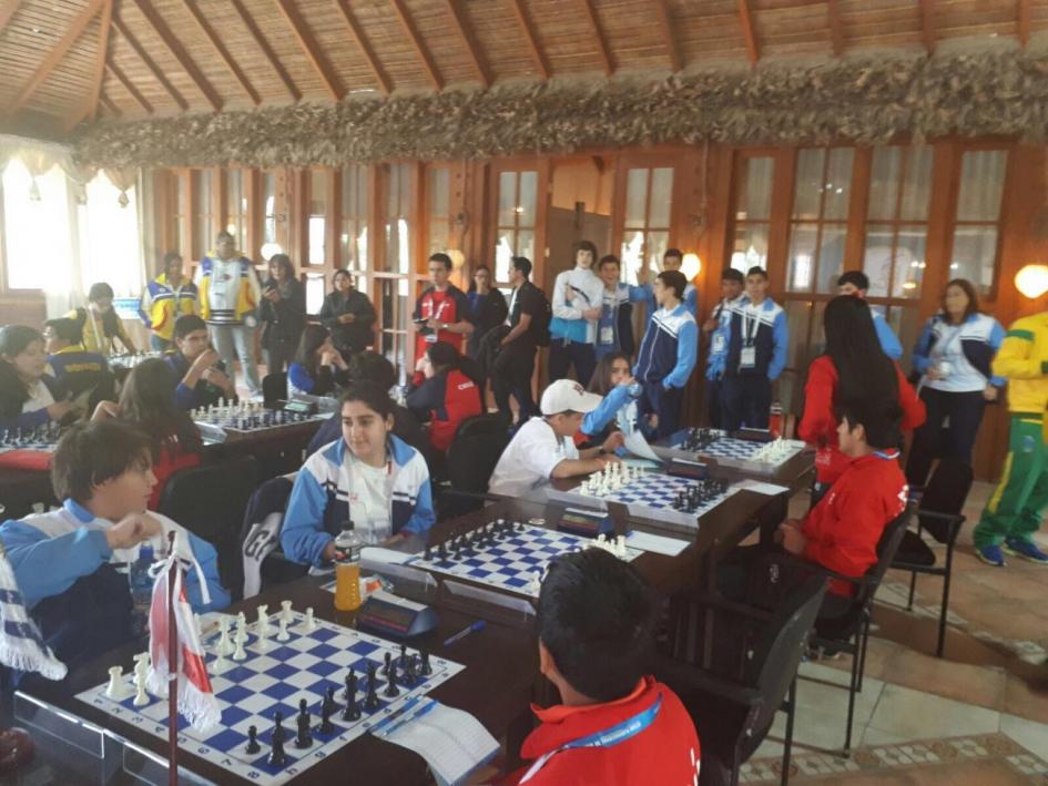 Jóvenes jugando al ajedrez Jóvenes jugando al ajedrez
