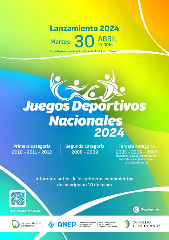 Lanzamiento edición 2024 Juegos Deportivos Nacionales