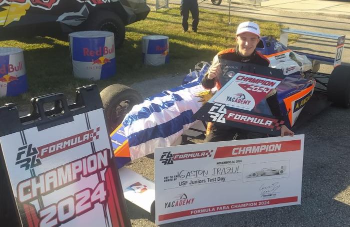El piloto Uruguayo Irazú se corono campeón en Estados Unidos