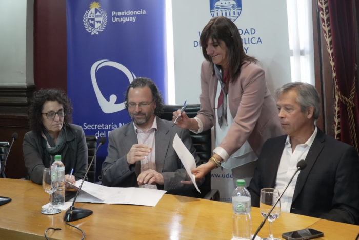 Firma de acuerdo entre la Secretaría Nacional del Deporte, ISEF y la Universidad de la República. 