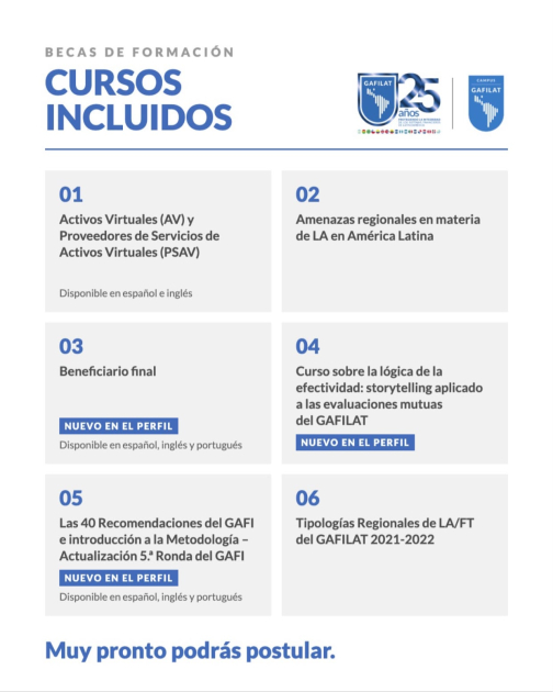 Becas de Formación Campus GAFILAT 2