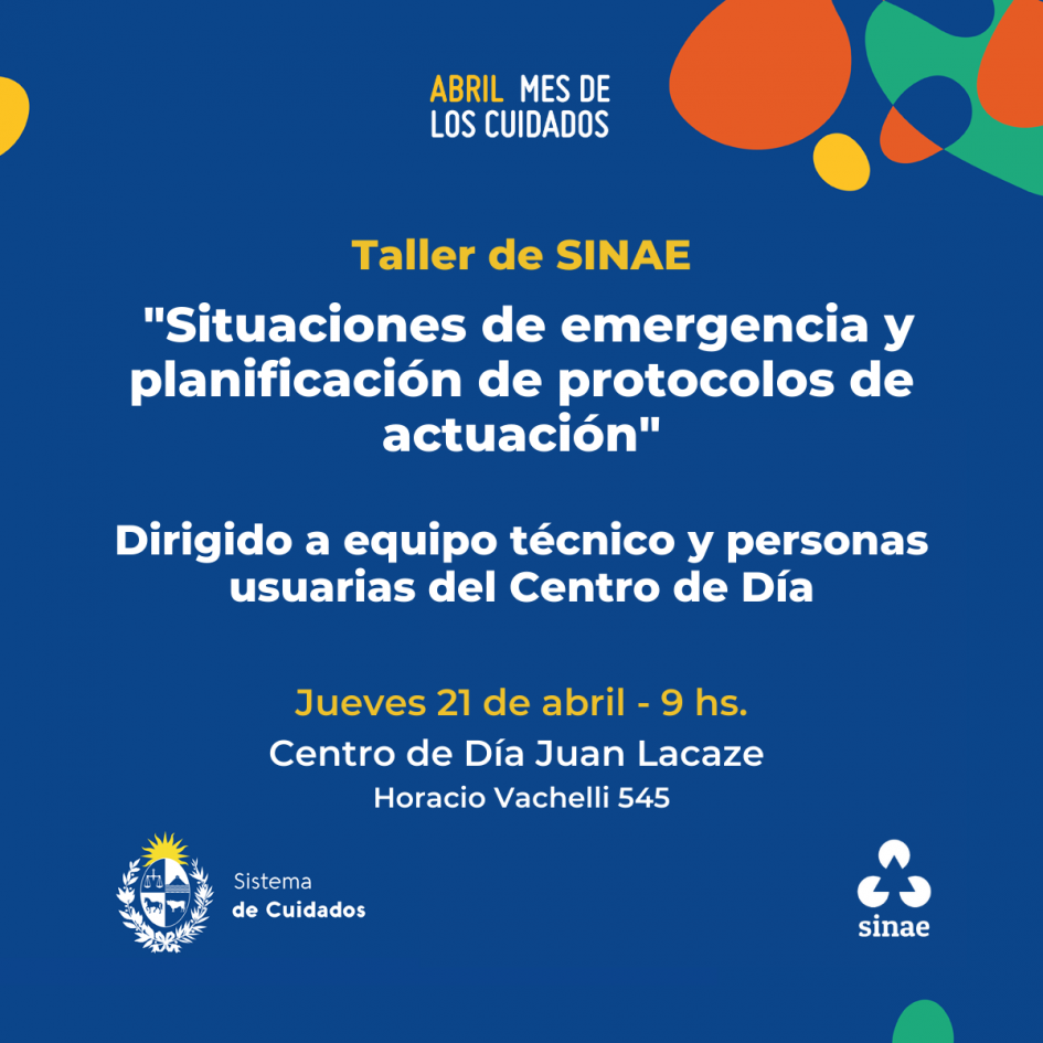 Invitación al taller del Sinae en Juan Lacaze